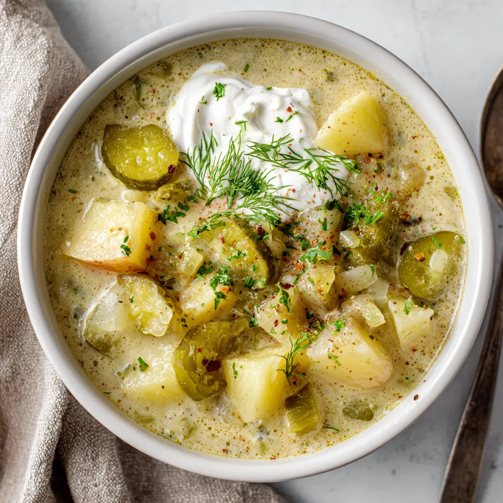 The Addictive Creamy Dill Pickle Soup Pickle Lovers Crave